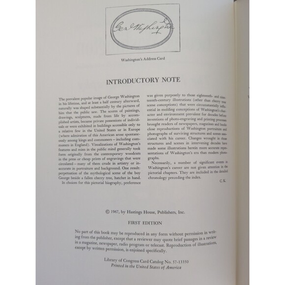 George Washington The Pictorial Biography HCDJ Clark Kinnaird 1st Edition VTG - Picture 5 of 9